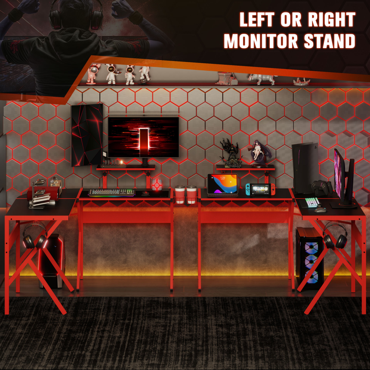 Gaming Desk Workstations Monitor Stand