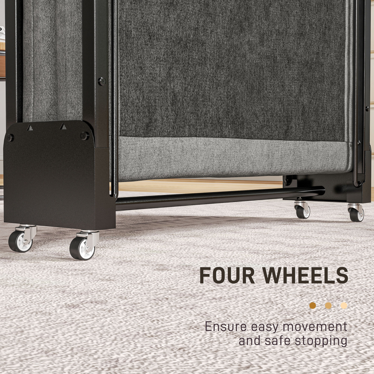 Folding Bed with Adjustable Backrest