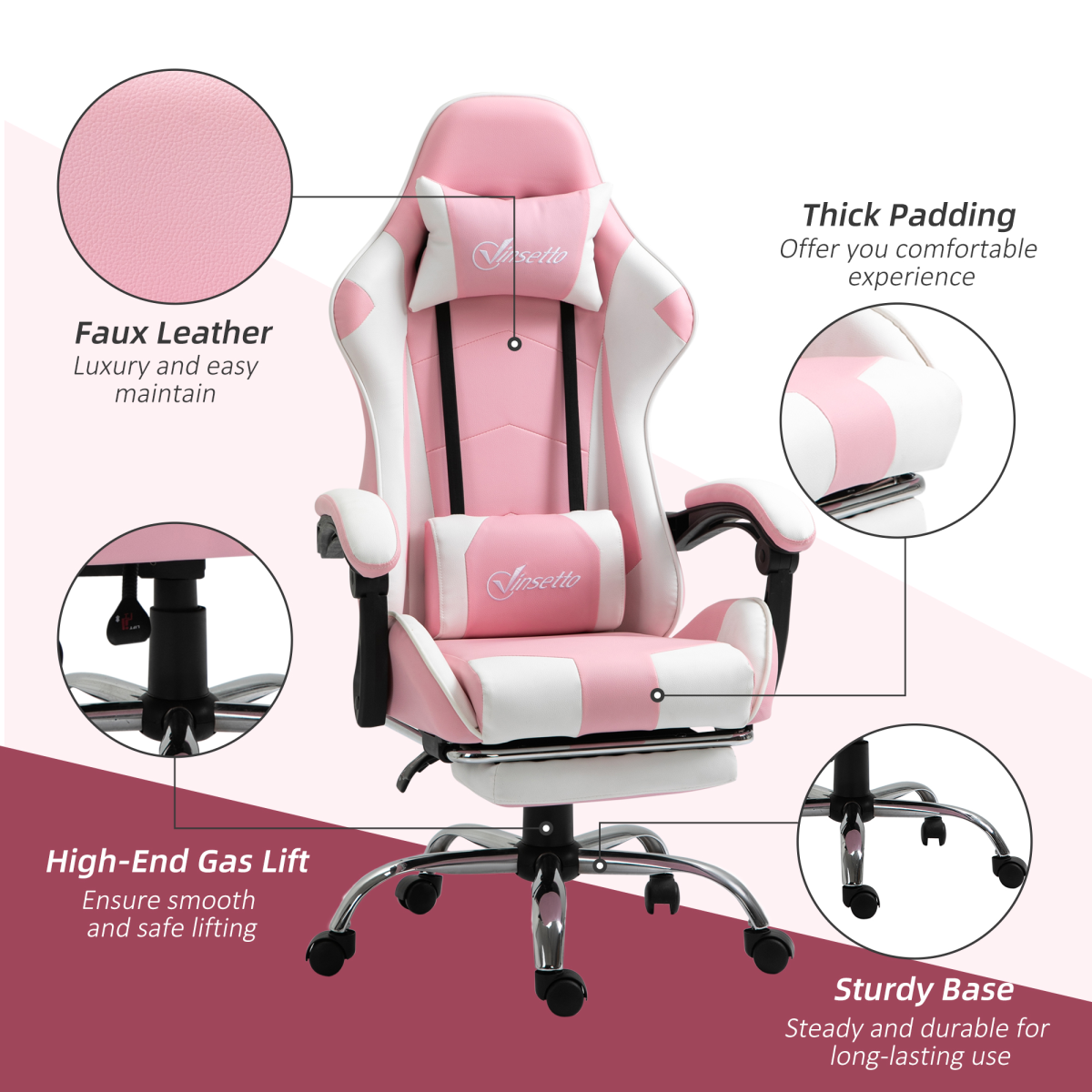 Pink Racing Gaming Chair