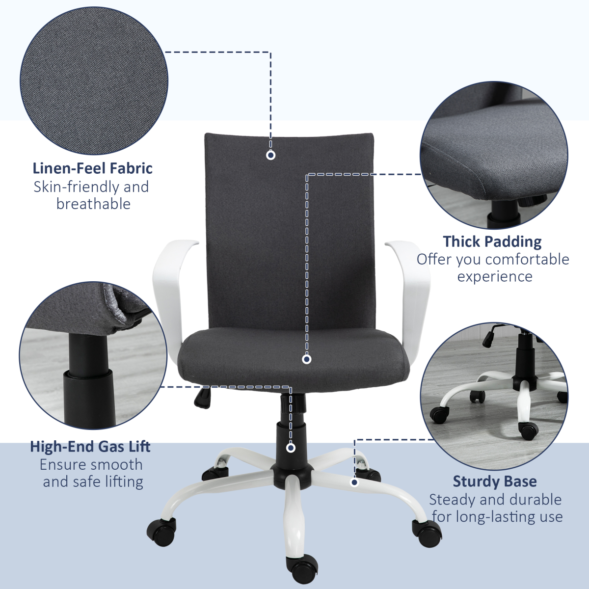 Linen Office Chair