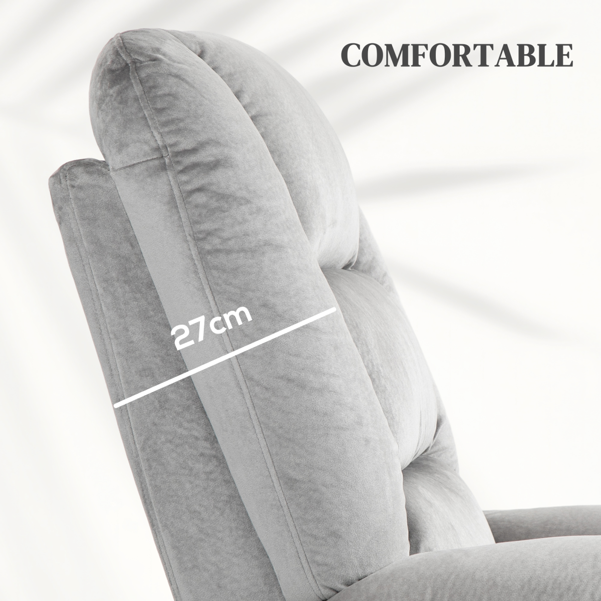 Electric Recliner Massage Lift Chair – Grey Velvet