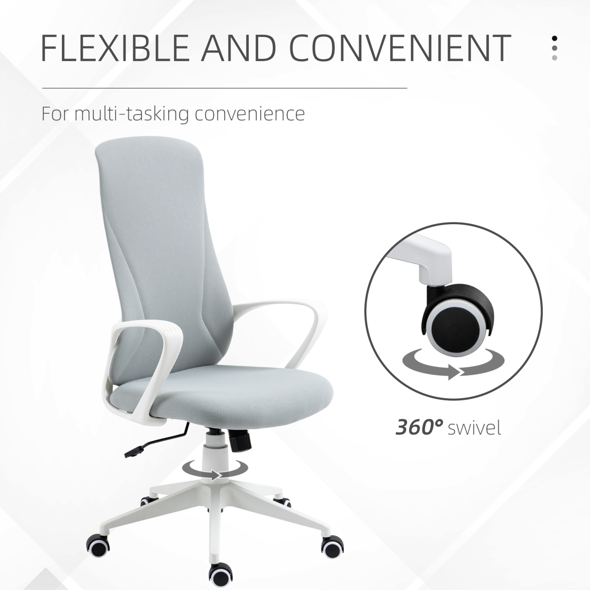 Ergonomic Padded Office Chair with Adjustable Height & Tilt