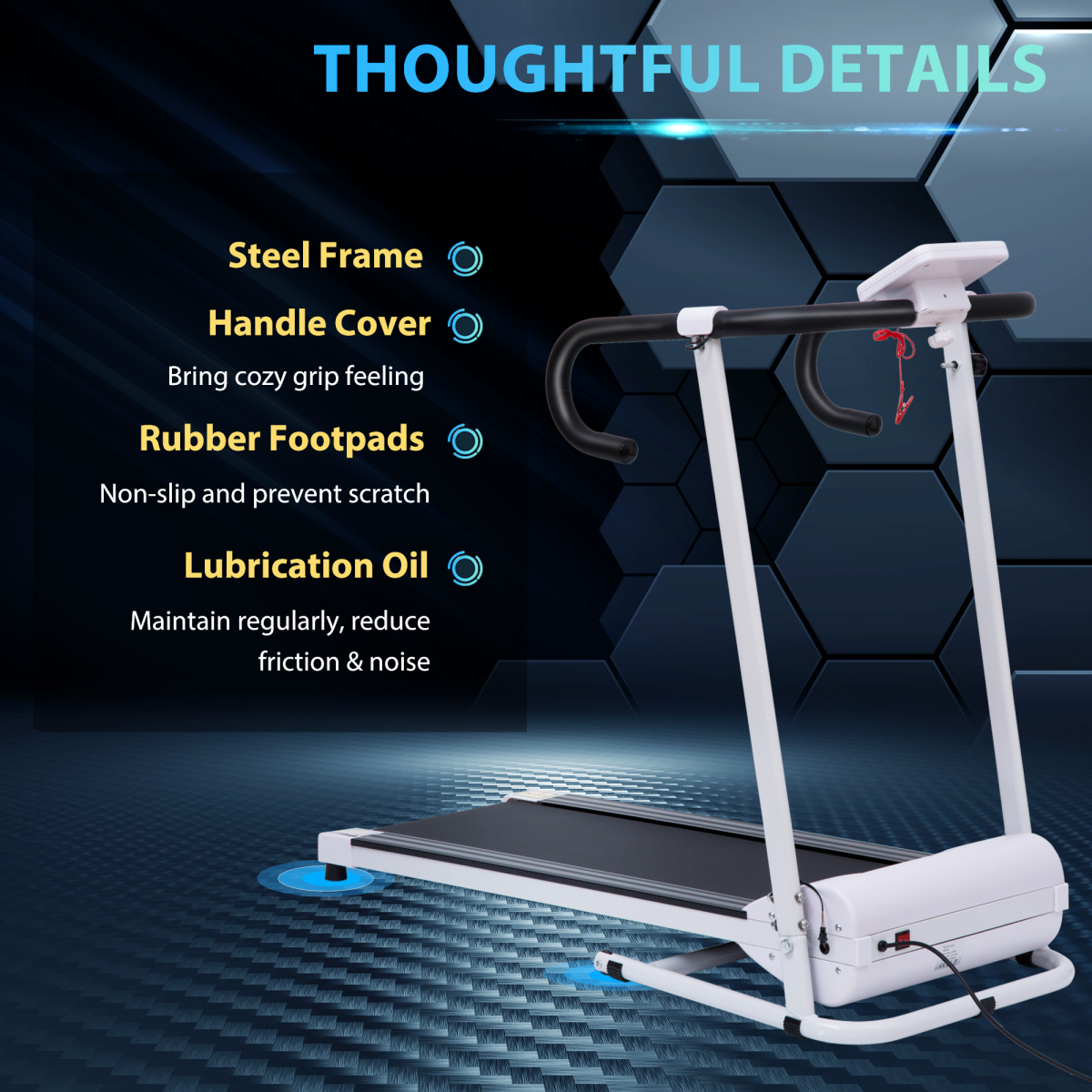 Folding Treadmill - 1–10km/h Electric Running Machine