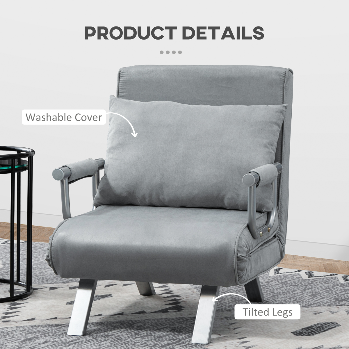 2-in-1 Foldable Chair Bed