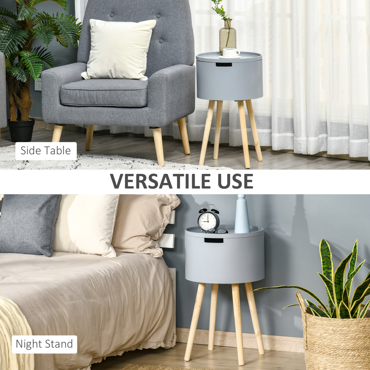 Duo Design Storage Side Table