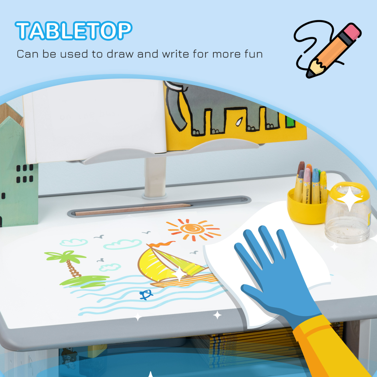 Kids Adjustable Desk & Chair Set