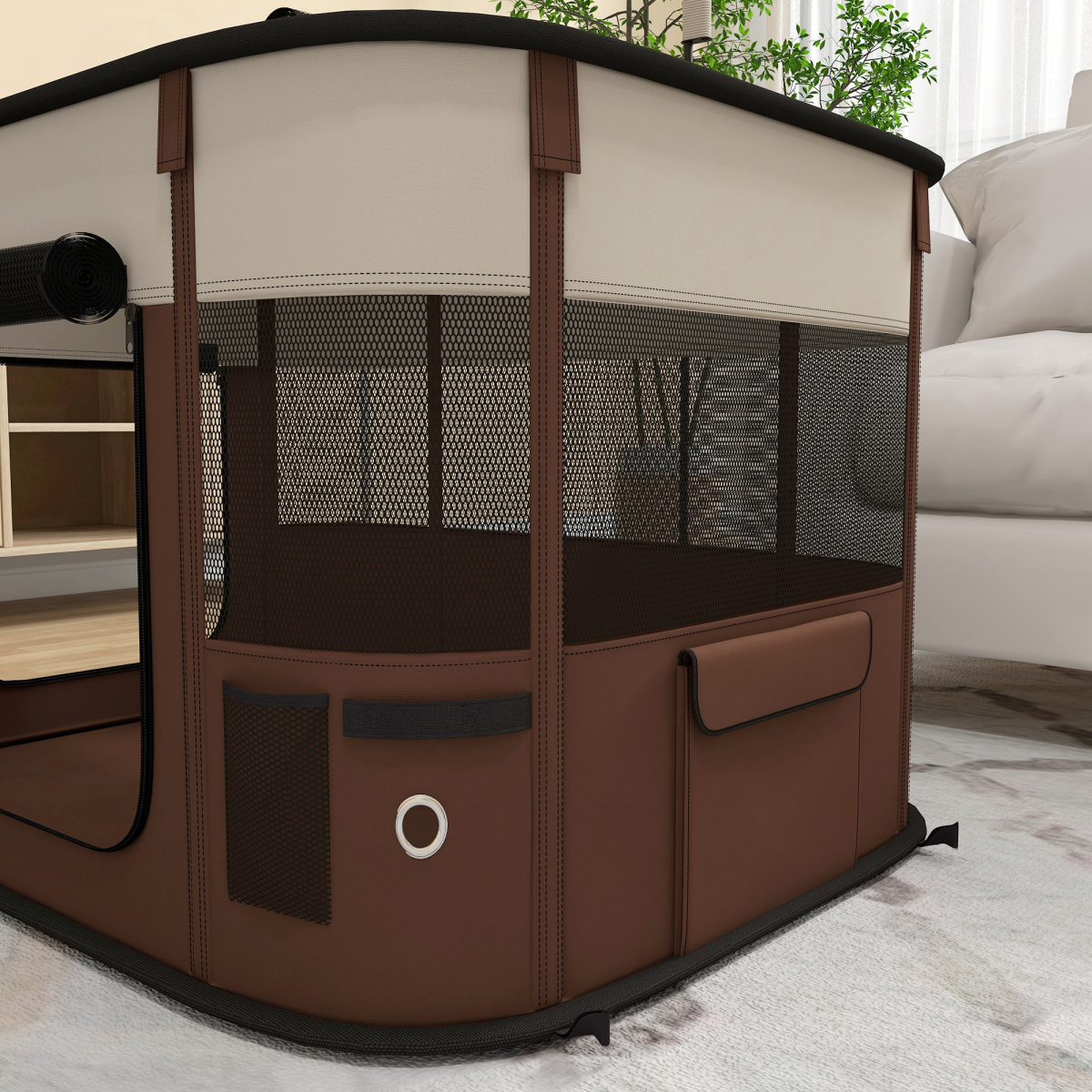 Foldable Pet Playpen Carrier