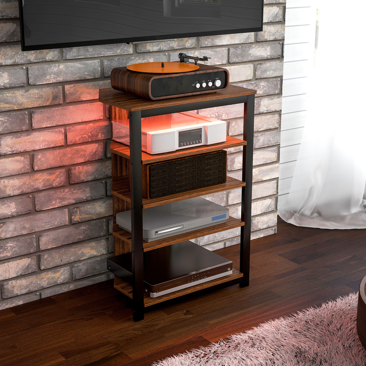 RGB LED Corner TV Unit