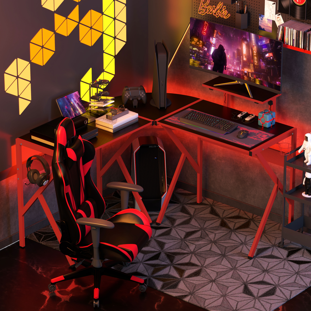 Gaming Desk Workstations Monitor Stand