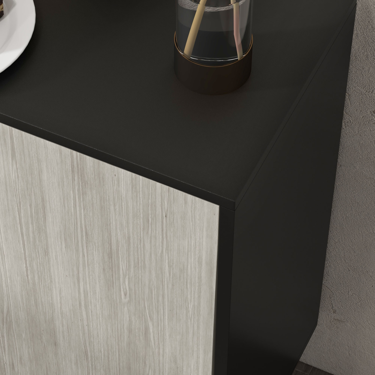 2-Door Push-Open Storage Cabinet