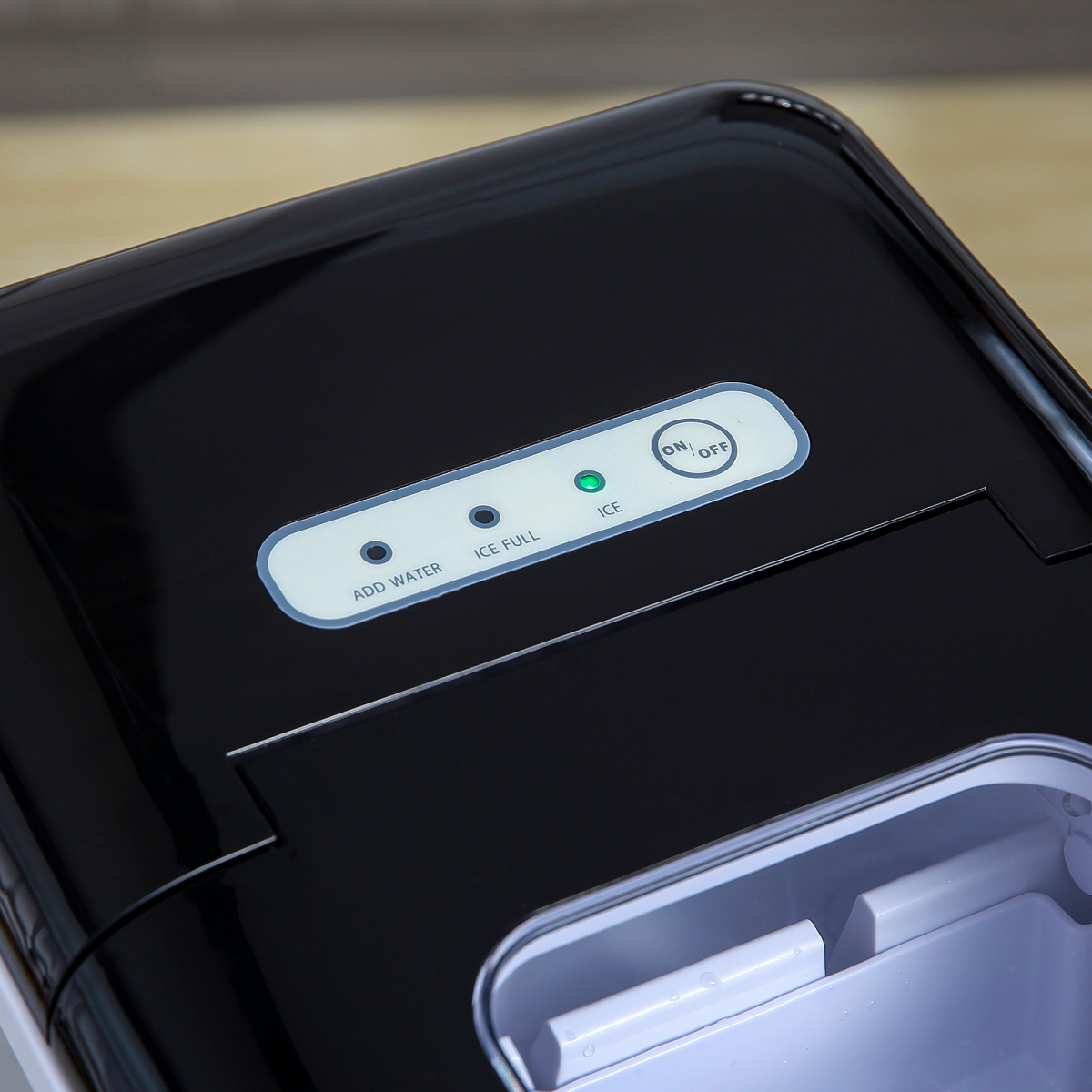 Compact Countertop Ice Maker – 12kg/24hr Output, Self-Cleaning Scoop Included