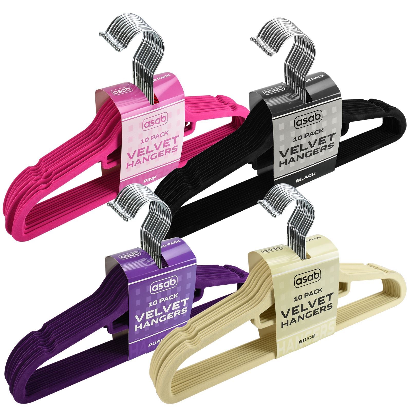 Velvet Non-Slip Flocked Hangers – Pack of 20