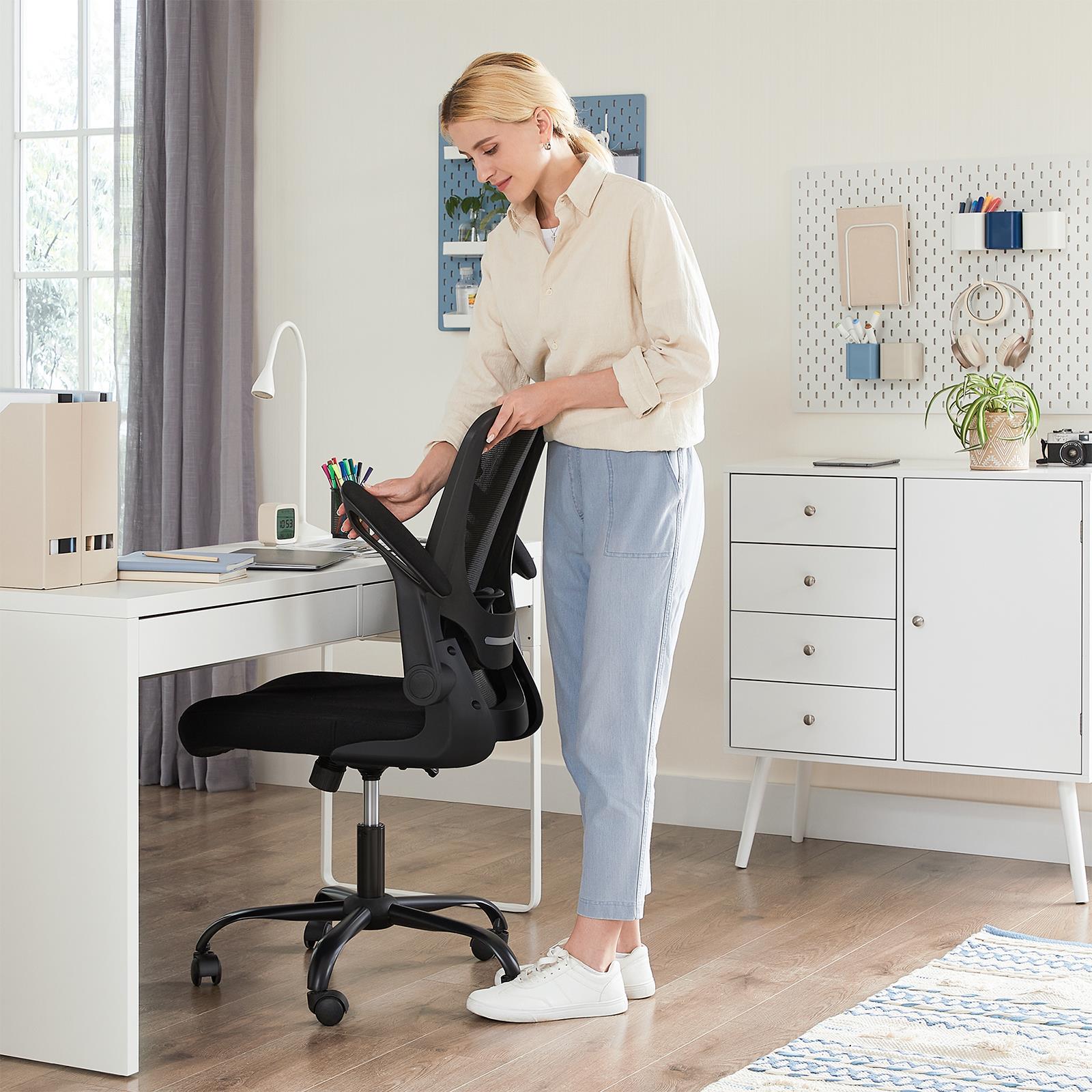 Ergonomic Mesh Office Chair with Flip-Up Arms