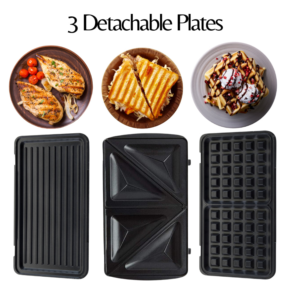 3-in-1 Sandwich & Toastie Maker