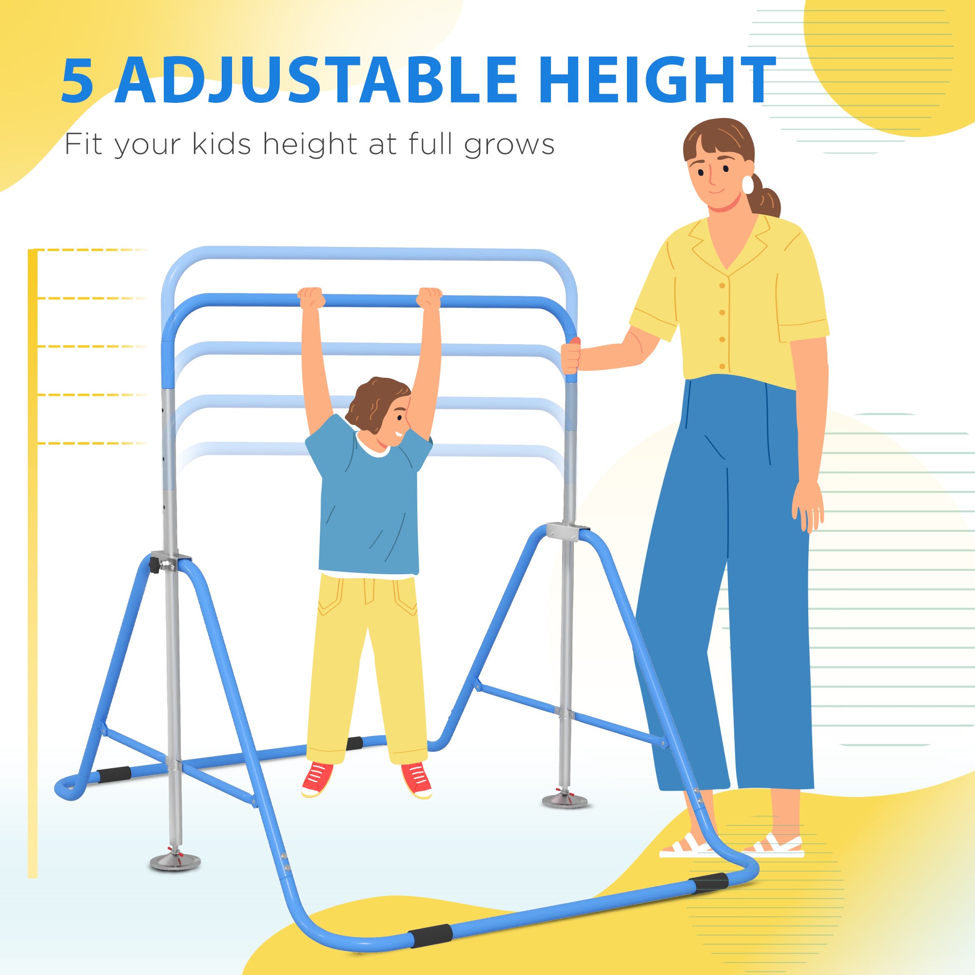 FlexBar Mini – Adjustable Kids Gymnastics Training Bar (Ages 3+)