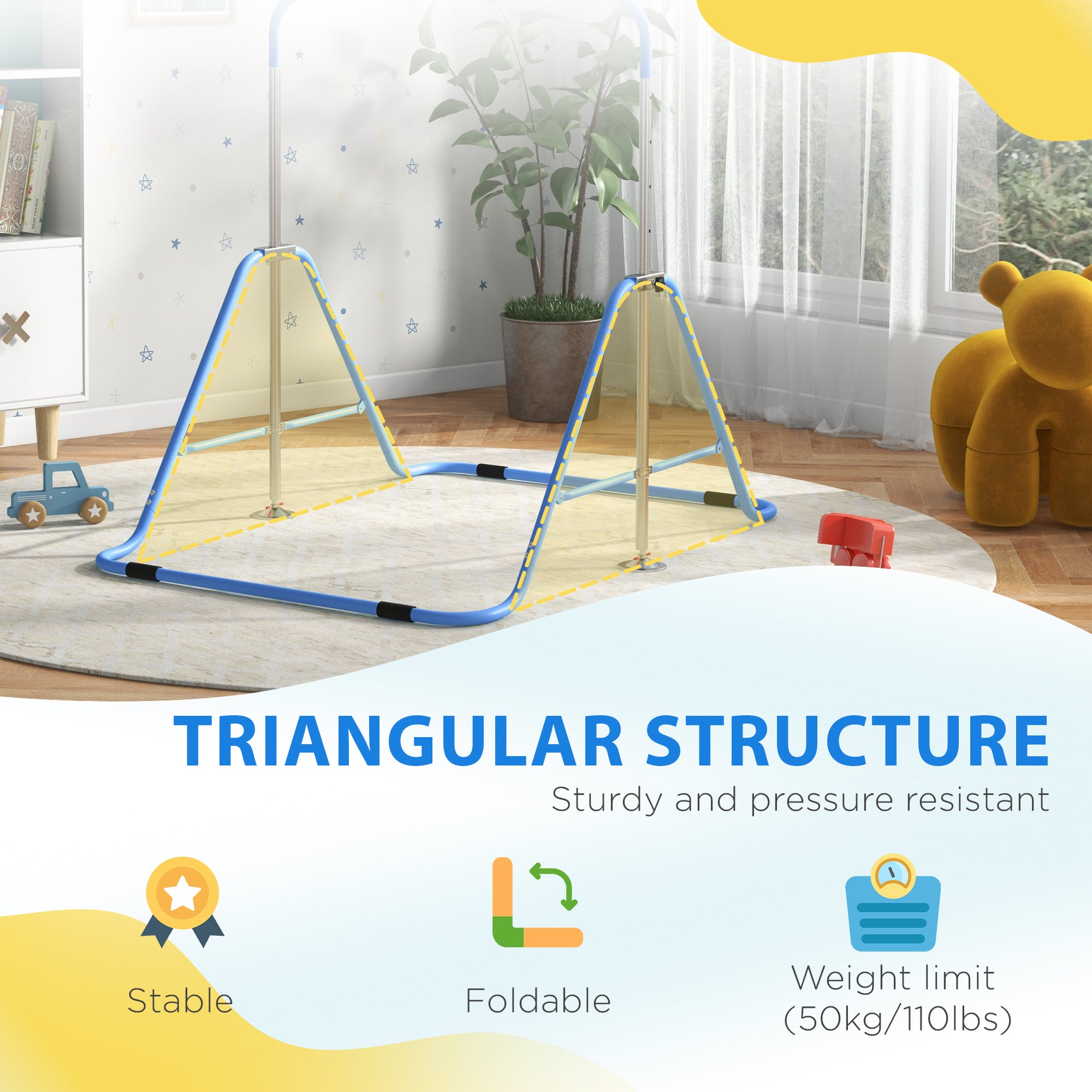FlexBar Mini – Adjustable Kids Gymnastics Training Bar (Ages 3+)