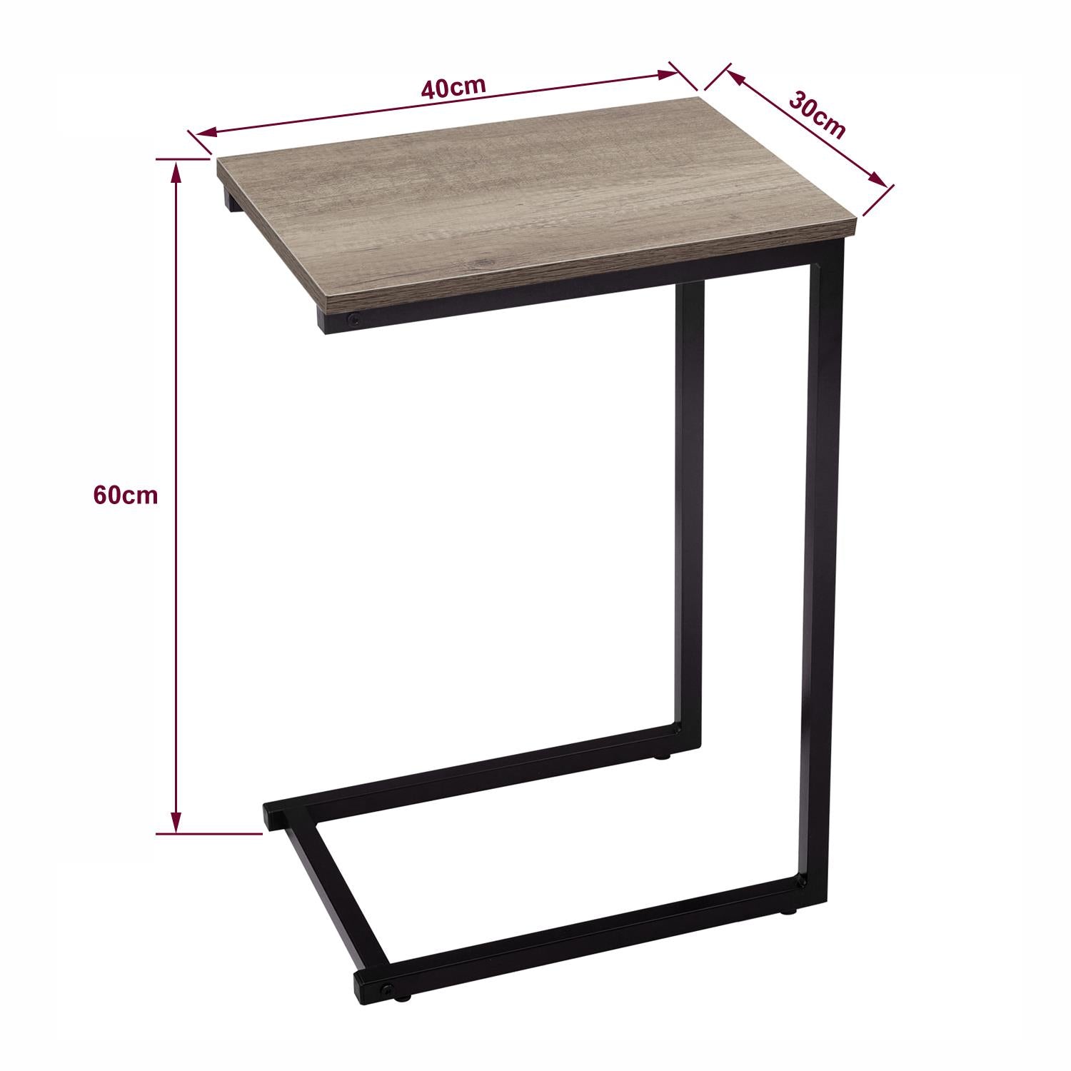C Shaped Sofa Side Table