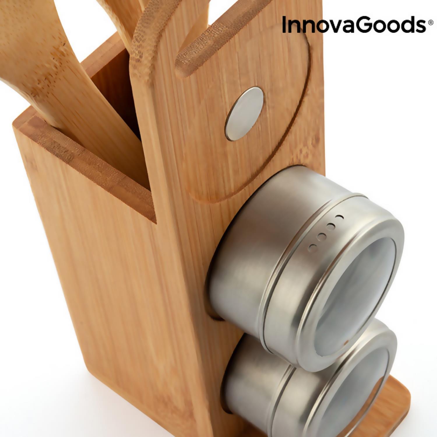 Bamboo Set & Magnetic Spice Tins