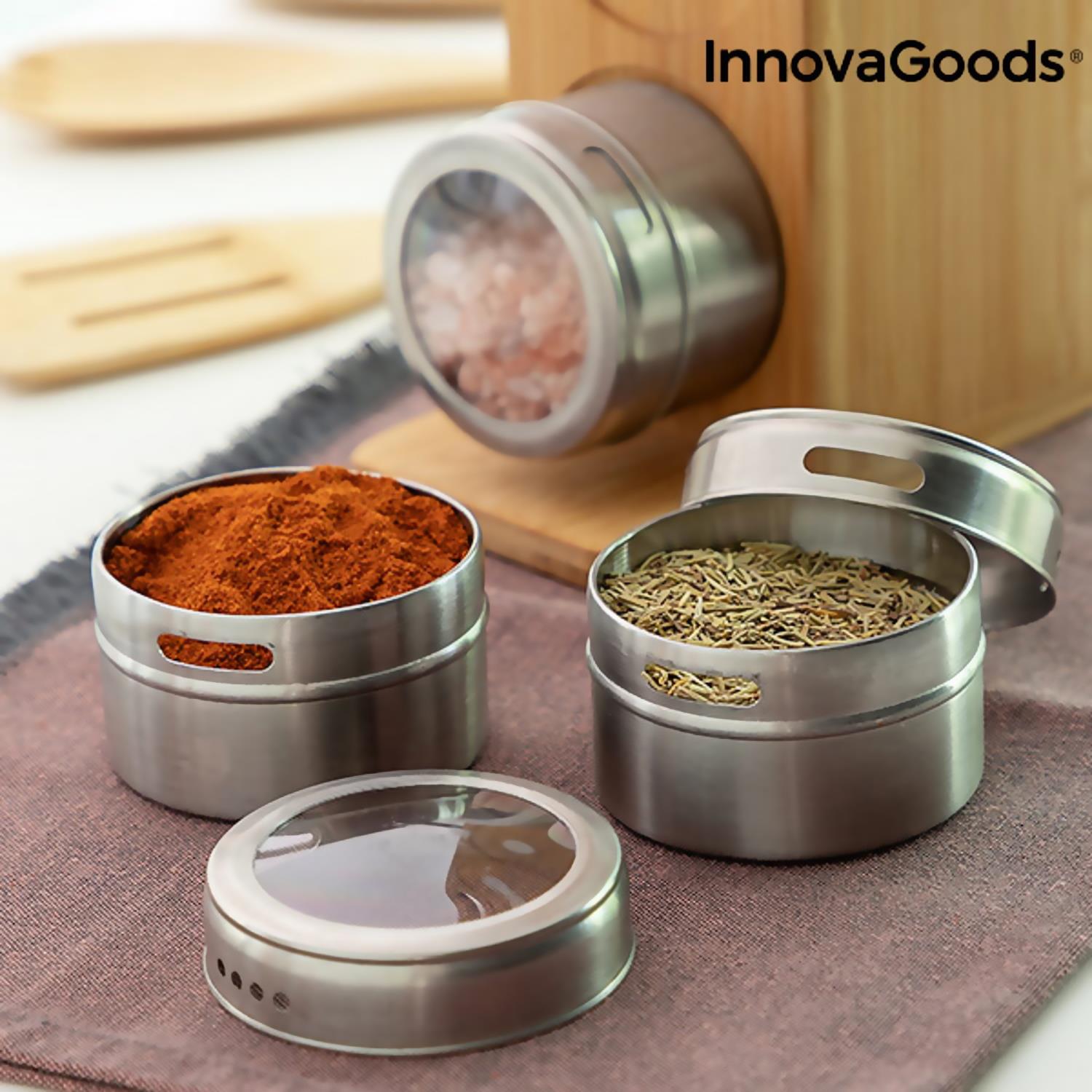 Bamboo Set & Magnetic Spice Tins