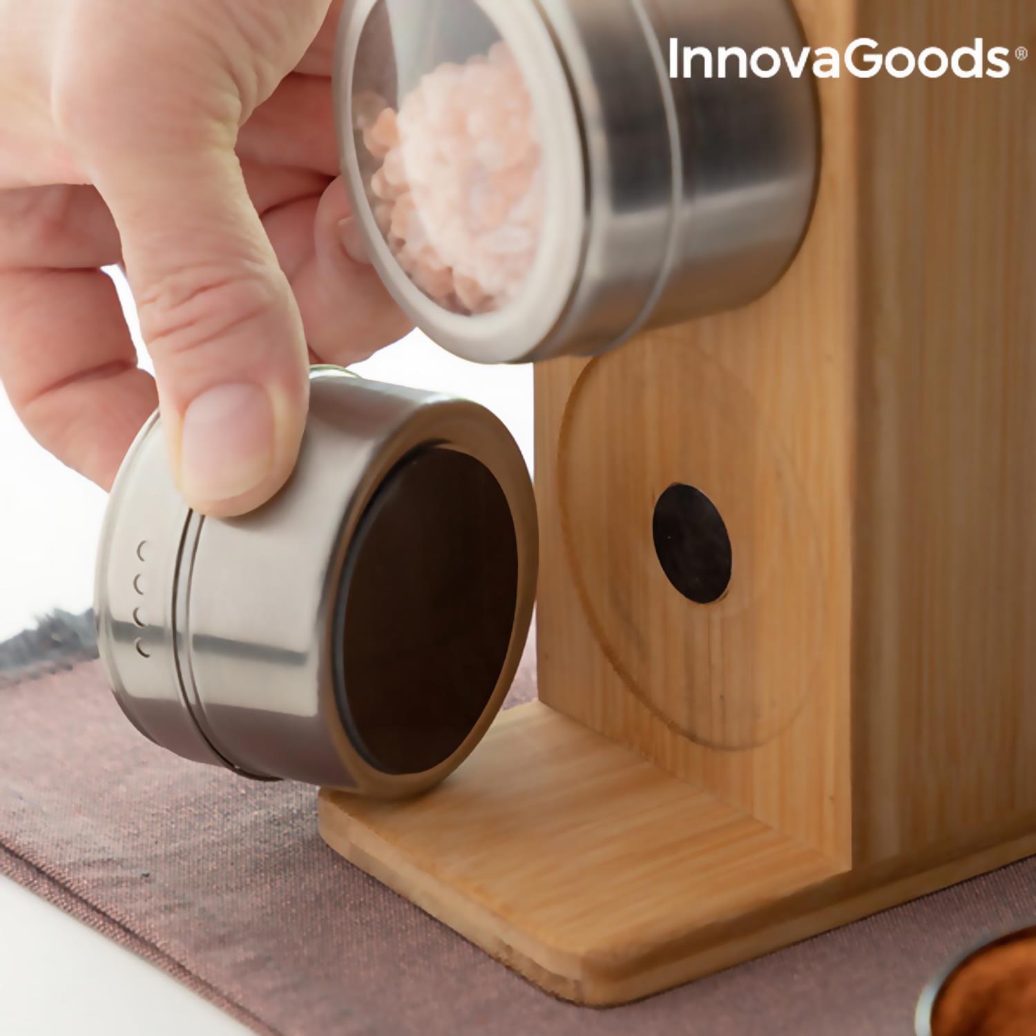 Bamboo Set & Magnetic Spice Tins