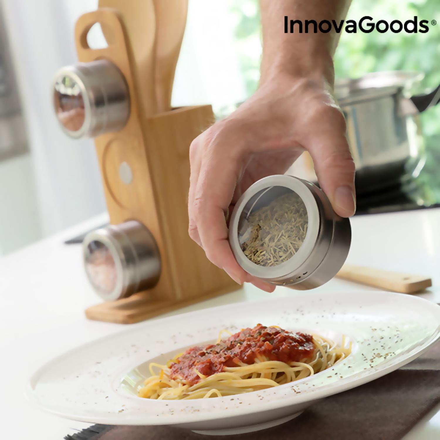 Bamboo Set & Magnetic Spice Tins