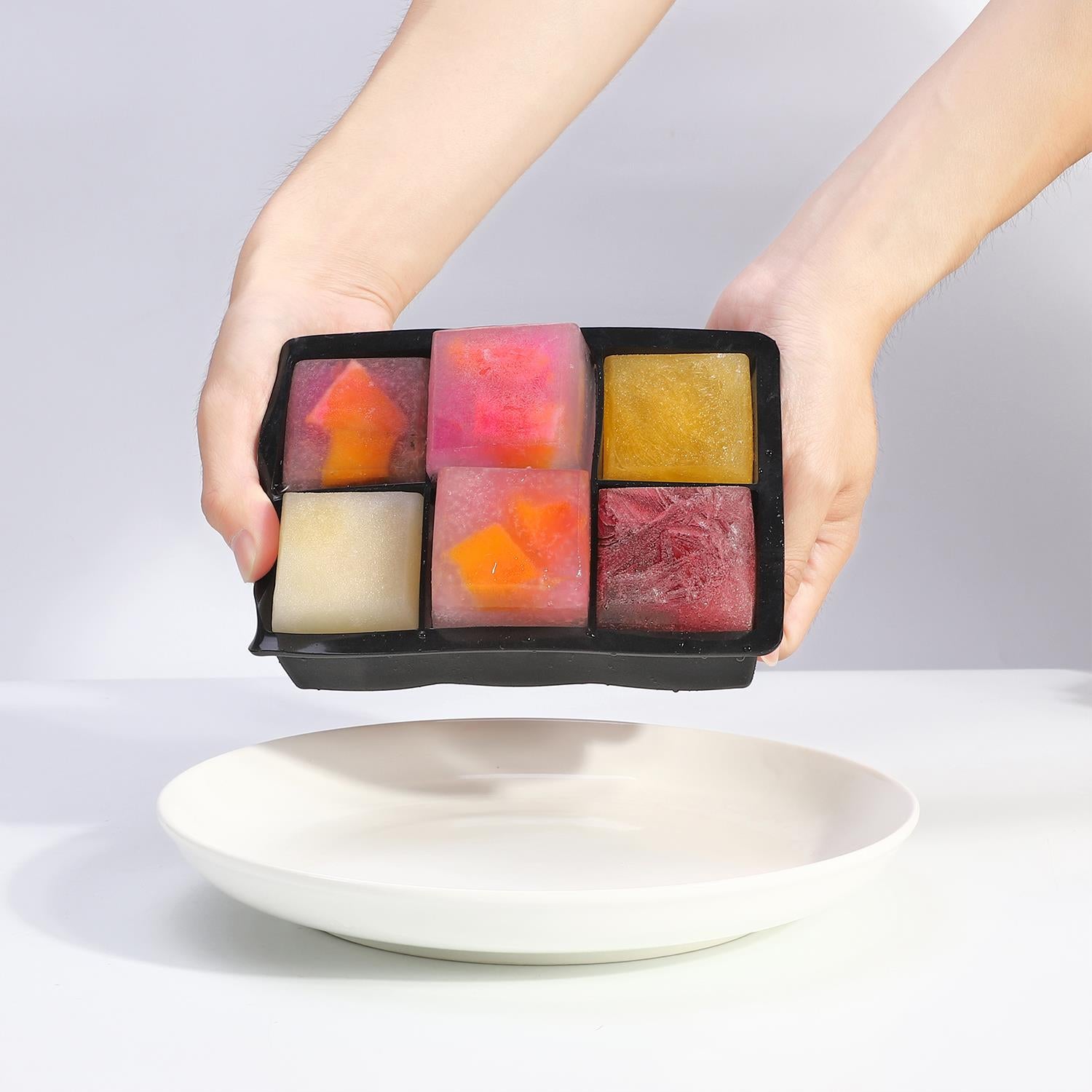 Silicone Ice Cube Tray Set – 2PCS (Sphere & Cube Molds)