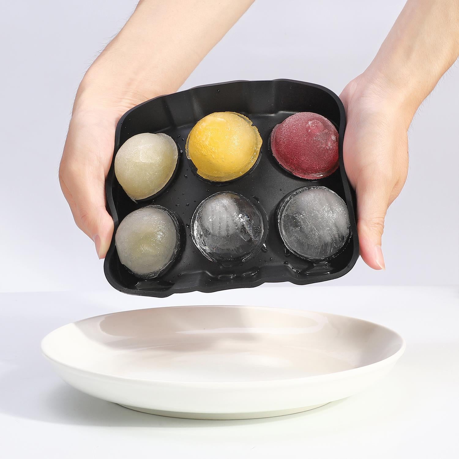 Silicone Ice Cube Tray Set – 2PCS (Sphere & Cube Molds)