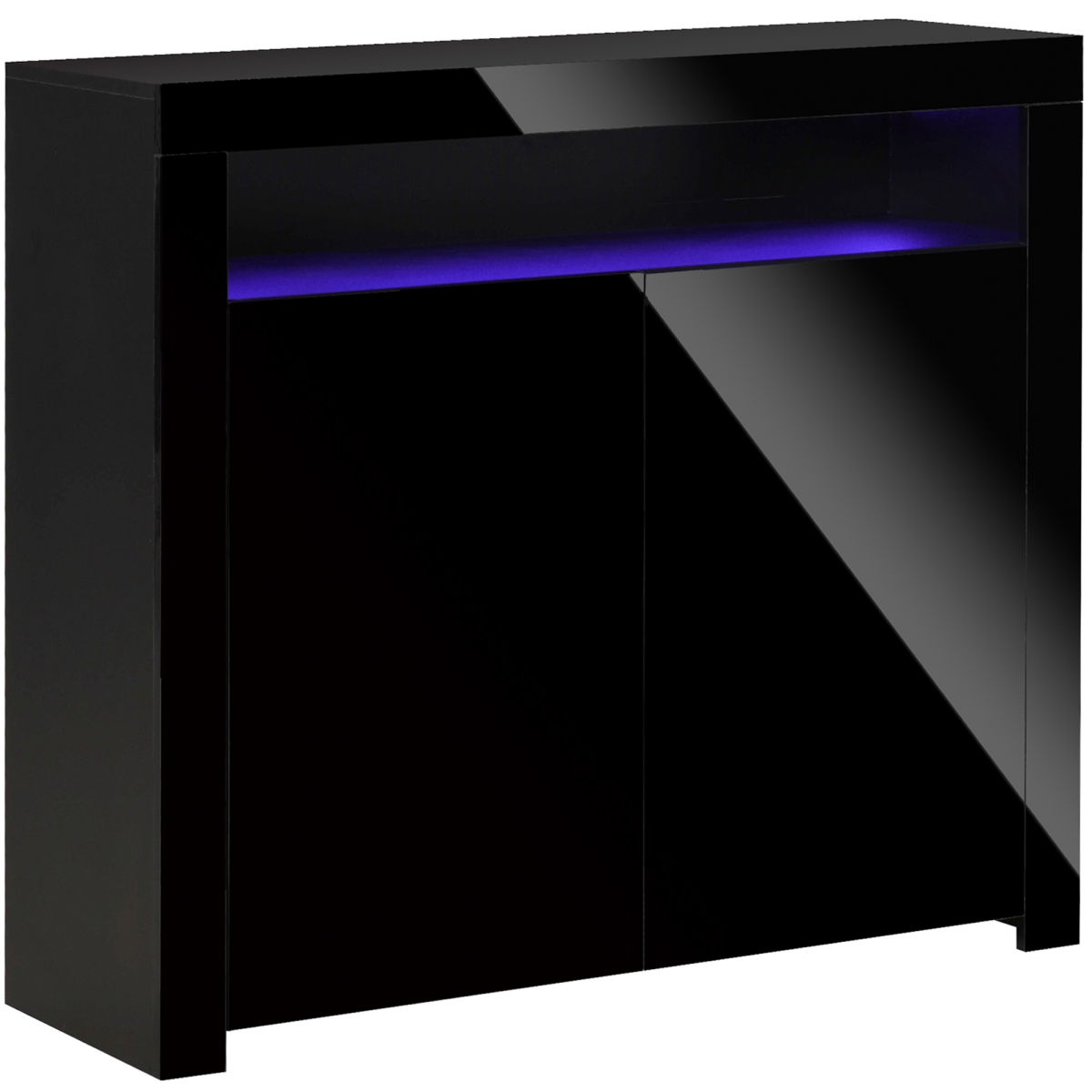 High Gloss Sideboard Console with RGB