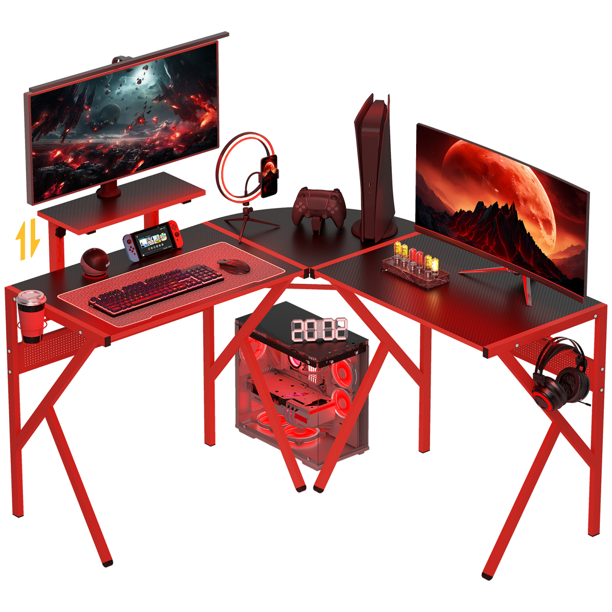 Gaming Desk Workstations Monitor Stand